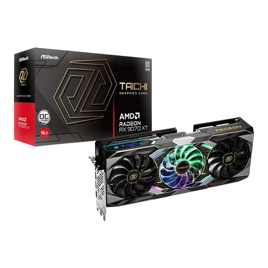 ASRock Taichi Radeon RX 9070 XT 16GB GDDR6 PCI Express 5.0 x16 Graphics Card RX9070XT TC 16GO